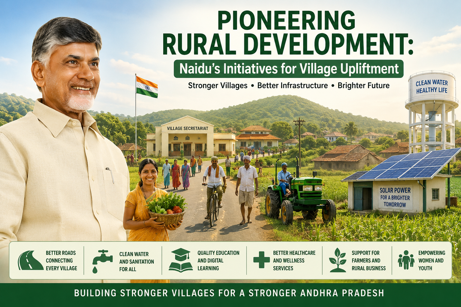 Pioneering Rural Development: Naidu’s Initiatives for Village Upliftment