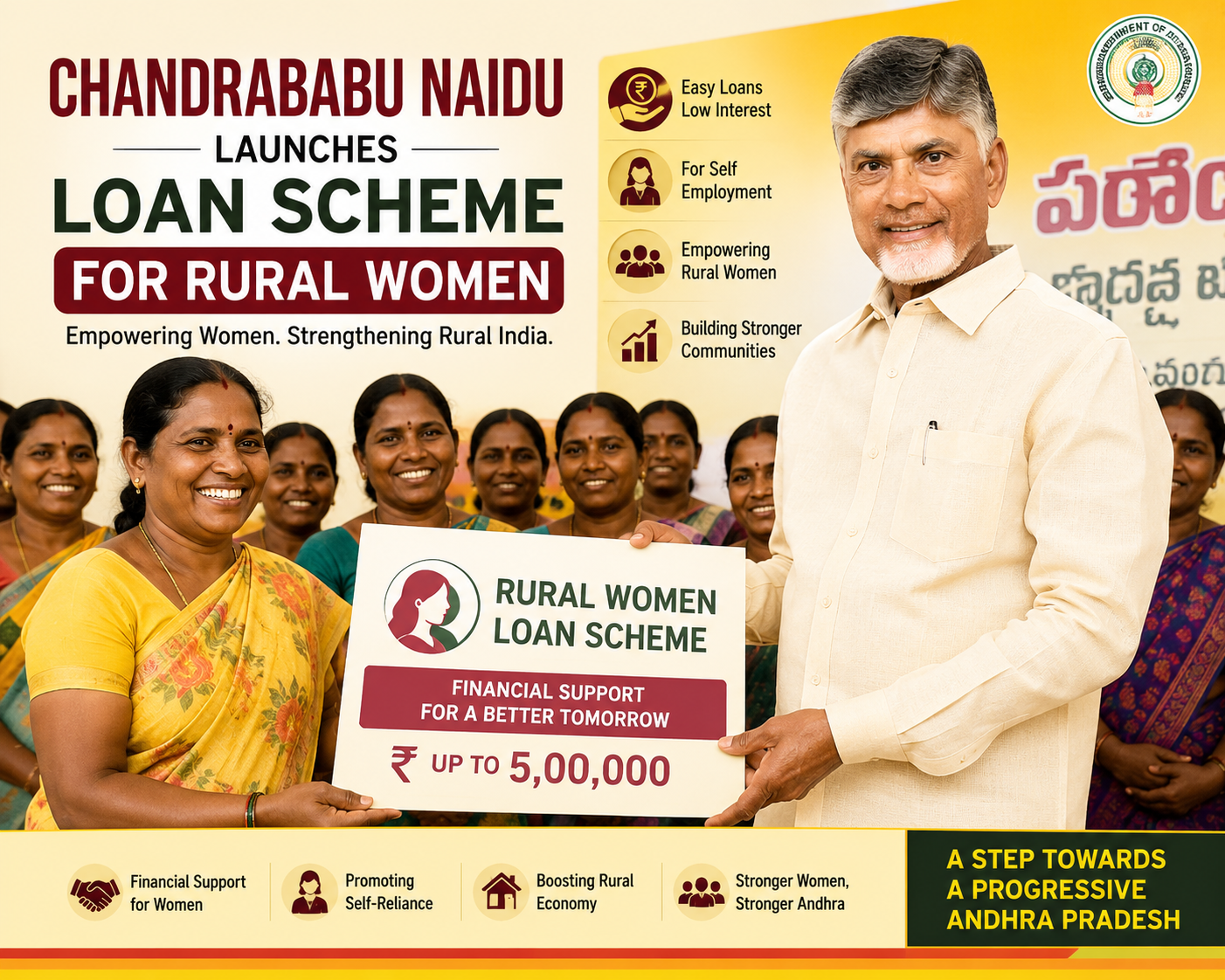 Chandrababu Naidu launches loan scheme for rural women
