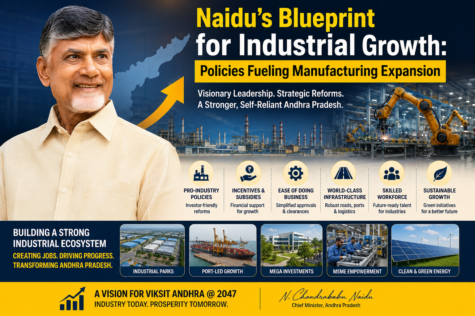 Naidu’s Blueprint for Industrial Growth: Policies Fueling Manufacturing Expansion